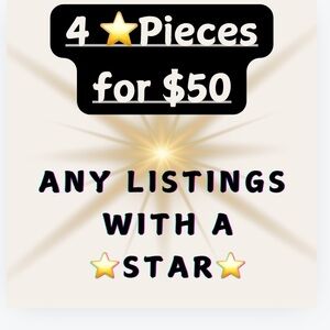 Choose ANY 4 items with a ⭐️ in the listing title for $50!
